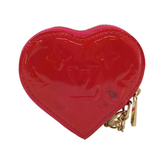 Louis Vuitton Heart Coin Purse Monogram Vernis, Pink, Patent Leather, Clutch