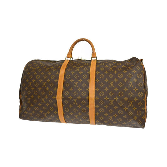 Louis Vuitton Keepall Bandoulière Monogram, Brown, Canvas, Travel Bag