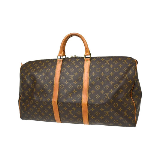 Louis Vuitton Keepall Monogram, Brown, Canvas, Travel Bag