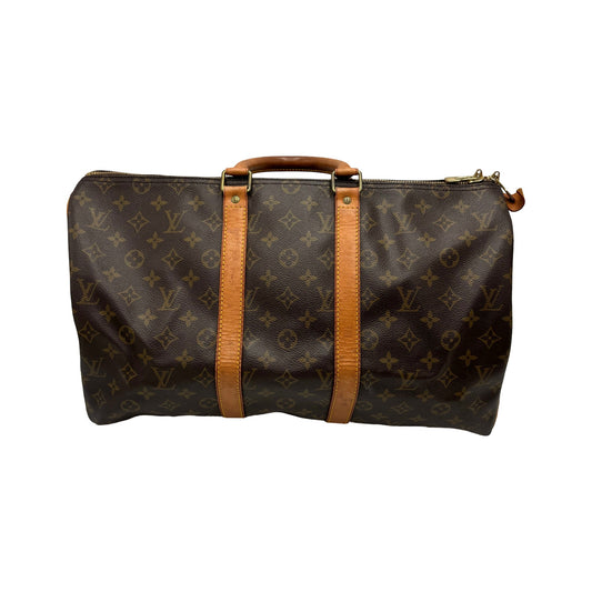 Louis Vuitton Keepall Monogram Canvas, Brown, Canvas, Travel Bag