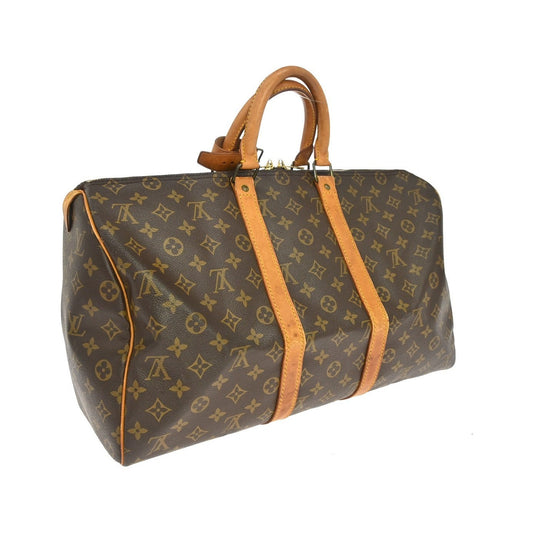 Louis Vuitton Keepall Monogram Canvas, Brown, Canvas, Travel Bag