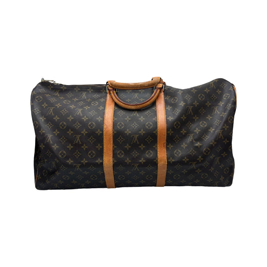 Louis Vuitton Keepall Monogram Canvas, Brown, Canvas, Travel Bag