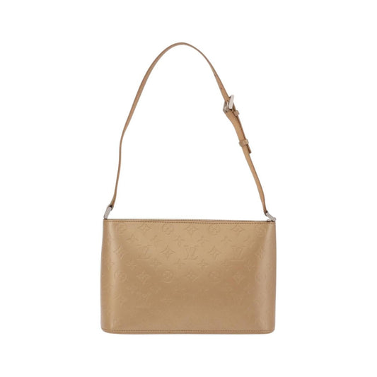 Louis Vuitton Mat Allston Monogram Vernis, Beige, Leather, Handbag