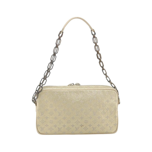 Louis Vuitton McKenna Mini Lin, Gold, Canvas, Shoulder Bag