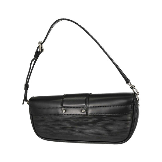 Louis Vuitton Montaigne Epi, Black, Leather, Handbag