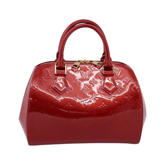 Louis Vuitton Montana Monogram Vernis, Red, Patent Leather, Handbag