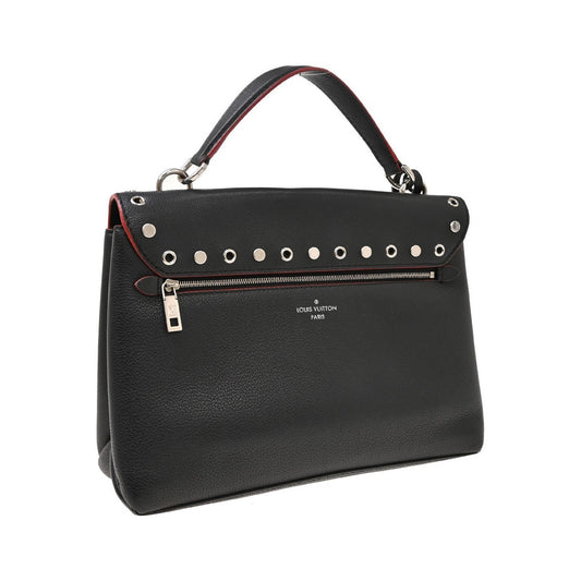 Louis Vuitton Mylockme Studded Leather, Black, Leather, Shoulder Bag