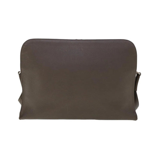 Louis Vuitton Naxos Leather, Gray, Leather, Shoulder Bag