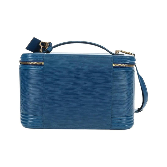 Louis Vuitton Nice Train Case Epi Leather, Blue, Leather, Handbag
