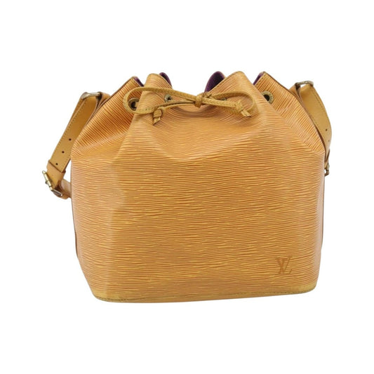Louis Vuitton Petit Noe Epi Leather, Yellow, Leather, Handbag