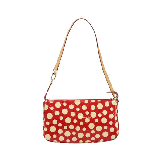 Louis Vuitton Pochette Accessoires Yayoi Kusama Painted Dots Monogram vernis, Red, Patent Leather, Clutch
