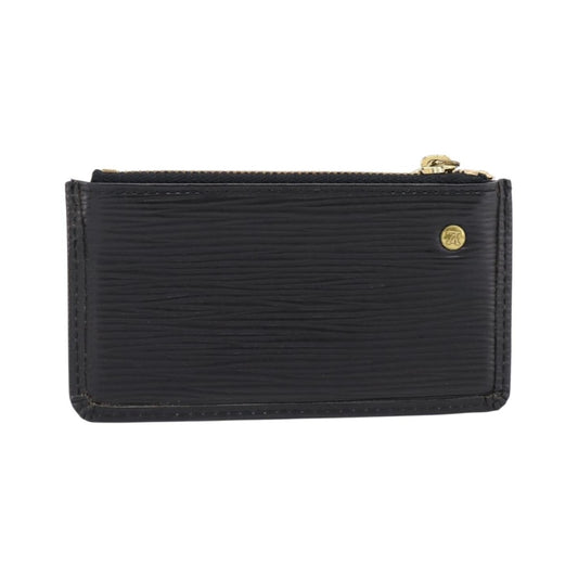 Louis Vuitton Pochette Clés Epi, Black, Leather, Wallet