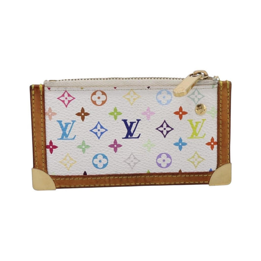 Louis Vuitton Pochette Clés Monogram Canvas, White, Canvas, Wallet