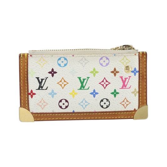 Louis Vuitton Pochette clés NM Monogram Multicolor Canvas, White, Canvas, Wallet