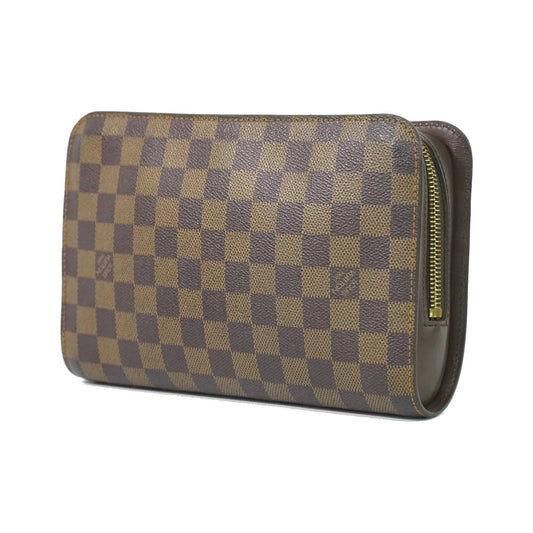 Louis Vuitton Pochette Saint Louis Damier, Brown, Canvas, Clutch