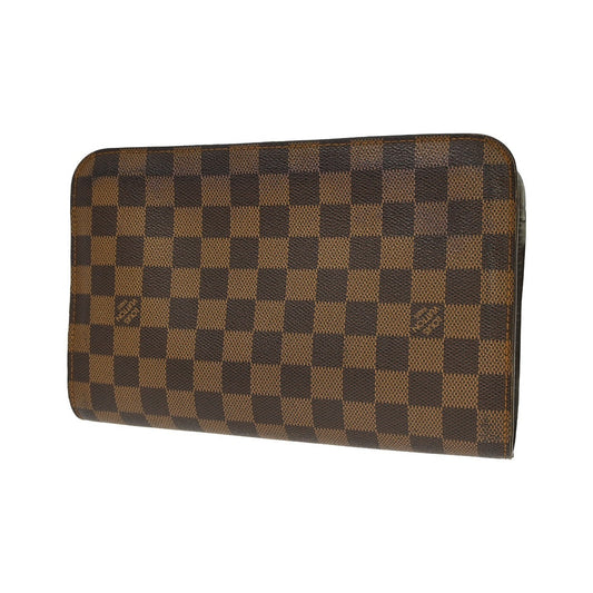 Louis Vuitton Pochette Saint Louis Damier Ebene, Brown, Canvas, Clutch