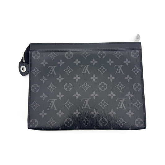 Louis Vuitton Pochette Voyage Reverse Monogram Eclipse Canvas, Black, Canvas, Clutch