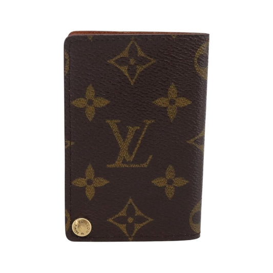 Louis Vuitton Porte Cartes Pression Card Case Monogram Canvas, Brown, Canvas, Card Holder