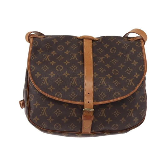 Louis Vuitton Saumur Monogram, Brown, Canvas, Shoulder Bag
