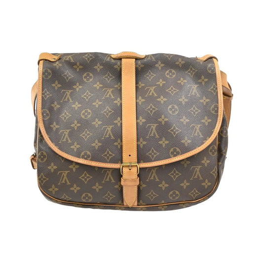 Louis Vuitton Saumur Monogram Canvas, Brown, Canvas, Shoulder Bag