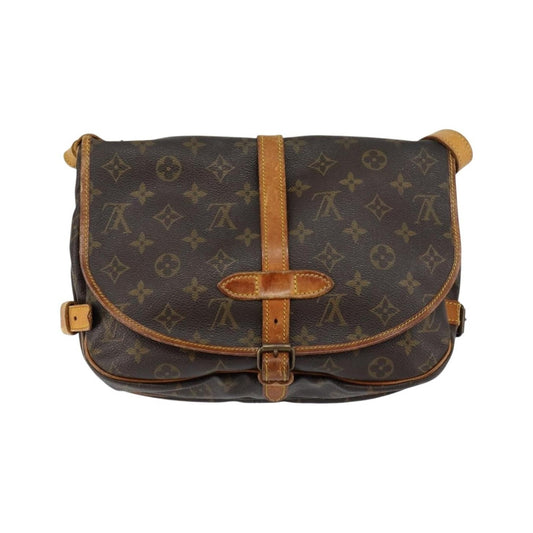 Louis Vuitton Saumur Monogram Canvas, Brown, Canvas, Shoulder Bag
