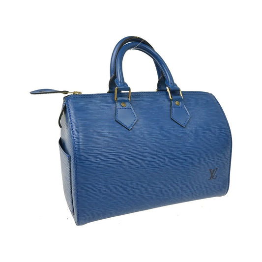 Louis Vuitton Speedy Epi Leather, Blue, Leather, Handbag