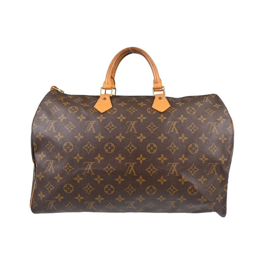 Louis Vuitton Speedy Monogram, Brown, Canvas, Handbag