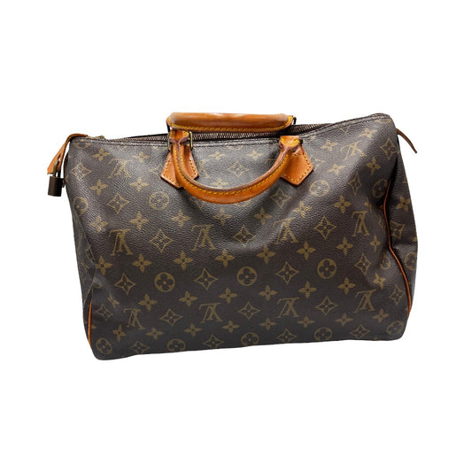 Louis Vuitton Speedy Monogram Canvas, Brown, Canvas, Handbag