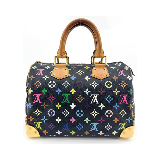Louis Vuitton Speedy Monogram Multicolor, Black, Canvas, Handbag