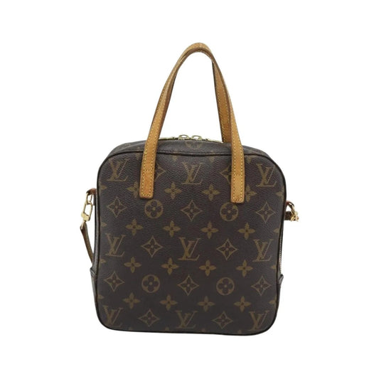 Louis Vuitton Spontini Monogram Canvas, Brown, Canvas, Handbag