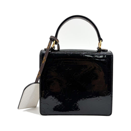Louis Vuitton Spring Street NM Monogram Vernis with Monogram Canvas and Epi Leather, Black, Patent Leather, Handbag