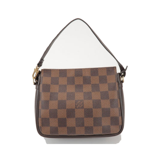 Louis Vuitton Trousse Make Up Damier, Brown, Canvas, Clutch