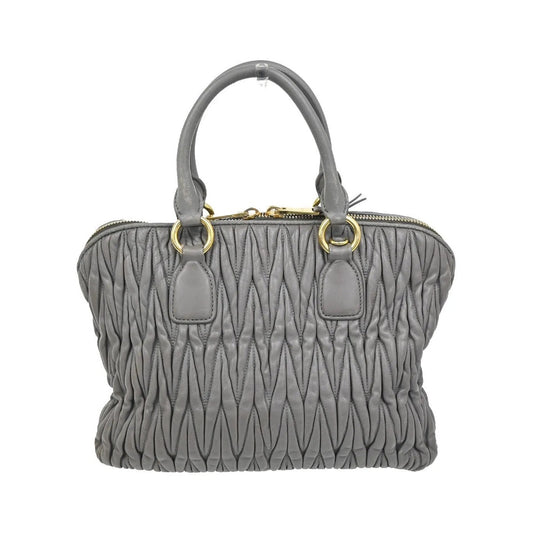 Miu Miu Madras Bowler Matelasse Leather, Purple, Leather, Handbag