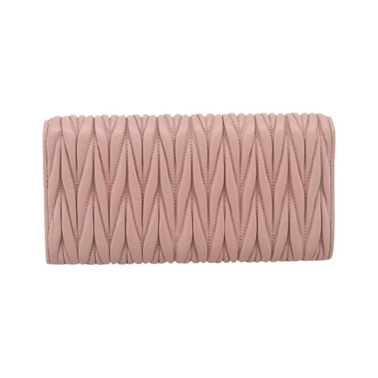 Miu Miu Matelasse Leather, Pink, Leather, Wallet