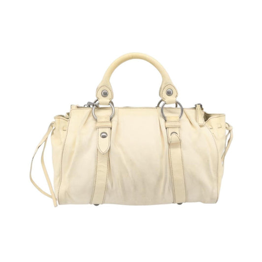 Miu Miu Vitello Lux Leather, Beige, Leather, Handbag