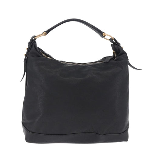 Miu Miu Zip Front Pocket Shopping Tote Leather, Black, Leather, Shoulder Bag
