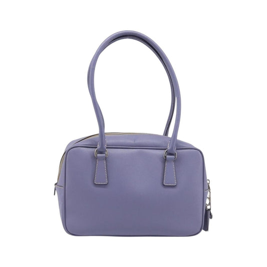 Prada Bauletto Saffiano, Purple, Leather, Handbag