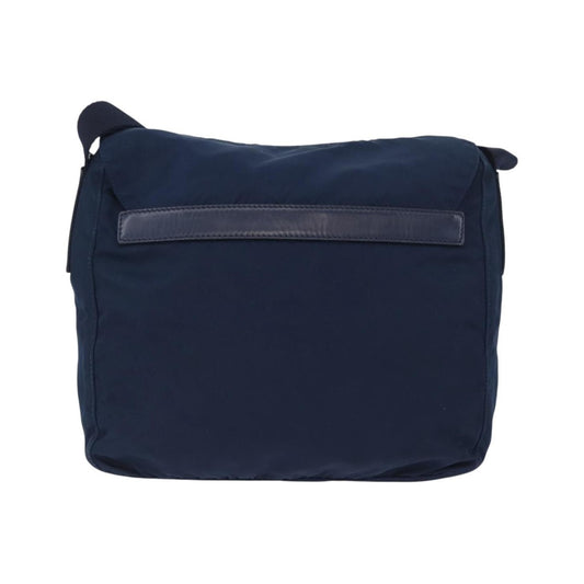 Prada Buckle Messenger Tessuto, Navy, Nylon, Handbag