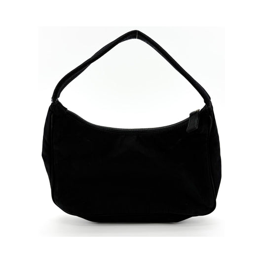 Prada Re-Edition Hobo Saffiano Leather, Black, Nylon, Shoulder Bag
