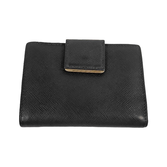 Prada Saffiano bifold Leather, Black, Leather, Wallet