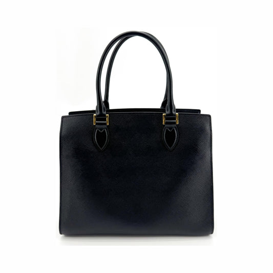 Prada saffiano tote Leather, Black, Leather, Tote Bag
