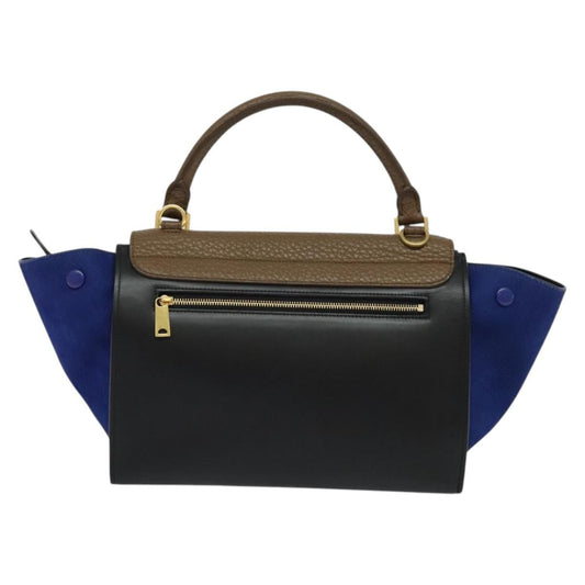 Celine Trapeze Bag Leather, BEIGE, LEATHER, Handbag