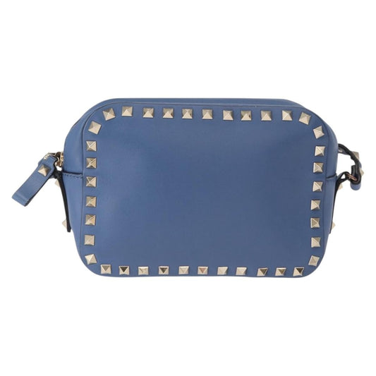 Valentino Garavani Rockstud Camera Crossbody Bag Leather, BLUE, LEATHER, Clutche & pouche