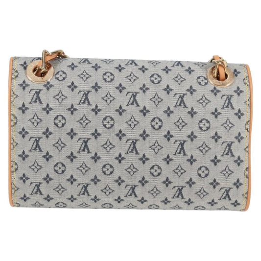 Louis Vuitton Camille Handbag Mini Lin, BLUE, CANVAS, Handbag