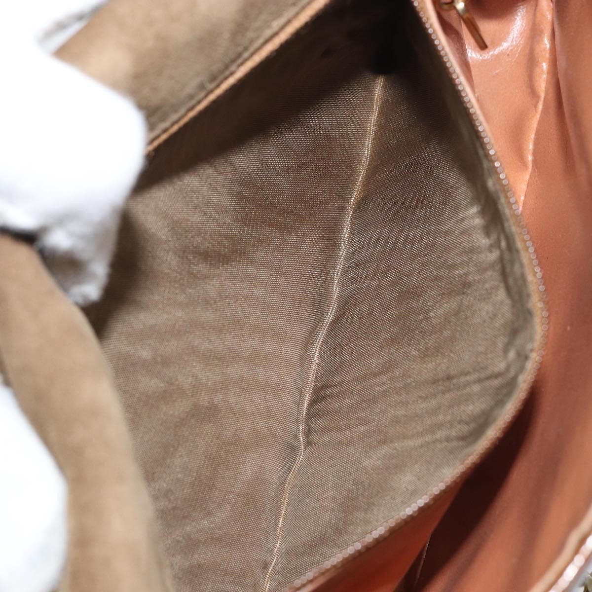 Bally Vintage Chain Shoulder Bag Quilted Patent leather, BROWN, PATENT_LEATHER, Shoulder bag