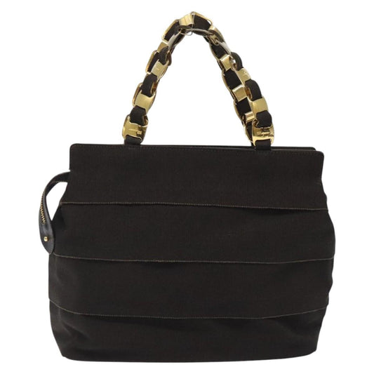 Salvatore Ferragamo Vala Handbag Canvas, BROWN, CANVAS, Handbag