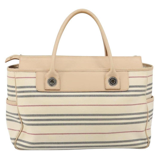Burberry Nova Check Tote Canvas and Leather, BEIGE, CANVAS, Tote bag