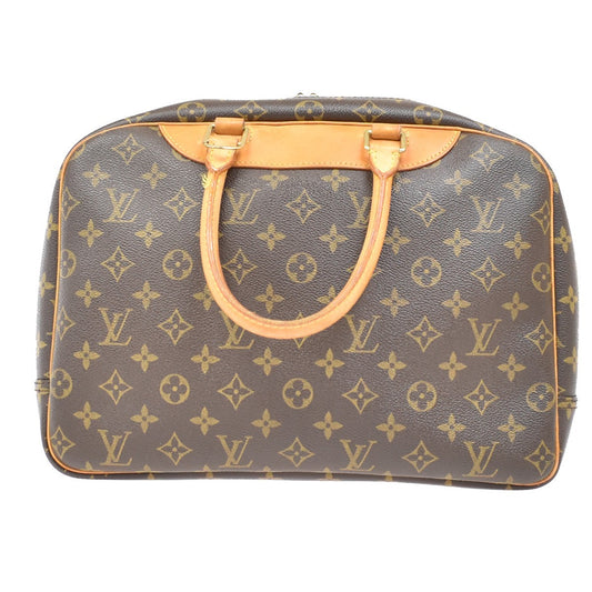 Louis Vuitton Deauville Handbag Monogram Canvas, BROWN, CANVAS, Handbag