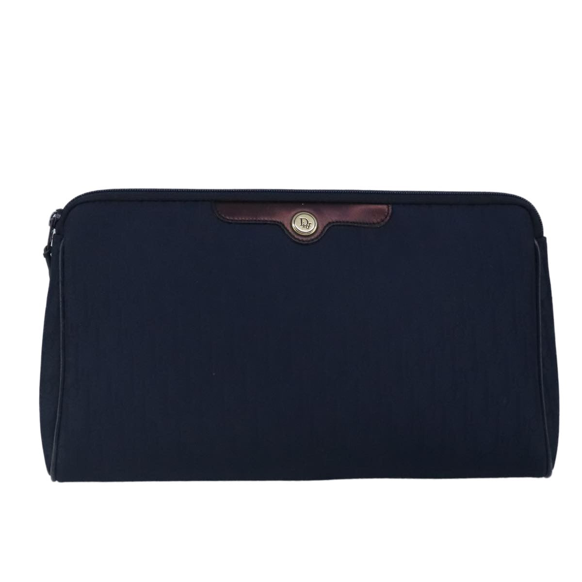 Christian Dior Vintage Trotter Pouch Canvas, NAVY, CANVAS, Clutche & pouche