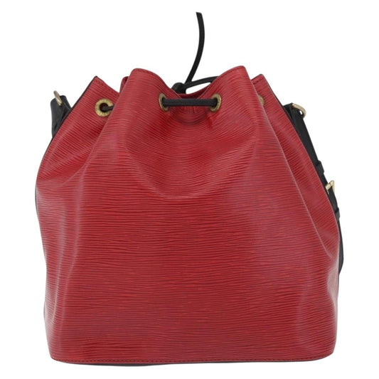 Louis Vuitton Bicolor Petit Noe Handbag Epi Leather, RED, LEATHER, Shoulder bag